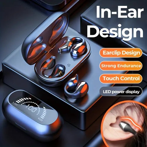 Wireless Earphone Headphones Mini Portable Headphones, BT Wireless Headset, Open Ear Headphones BT For Cycling Driving Running Gift For Birthday/Easter/Boy/Girlfriend