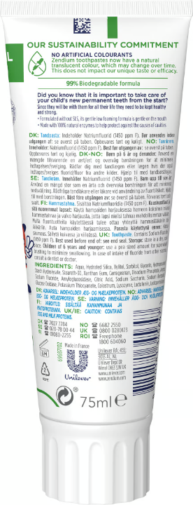 Zendium Junior 5+ Toothpaste 75 ml