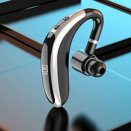 时尚黑色耳机,无线挂耳,超长待机驾驶运动,通用智能数显,左右耳均可佩戴,生日/情人节/复活节/男孩/女朋友礼物