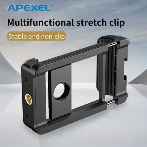 APEXEL 拍摄手机支架带冷靴三脚架安装夹适用于单筒长焦手机镜头 Vlog 拍摄礼物生日/复活节/男孩/女朋友