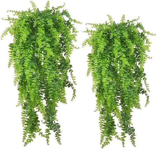 1 件,优质抗氧化人造花,波士顿蕨人造波斯藤假悬挂植物人造绿化藤蔓户外抗紫外线塑料植物墙壁,婚礼派对装饰
