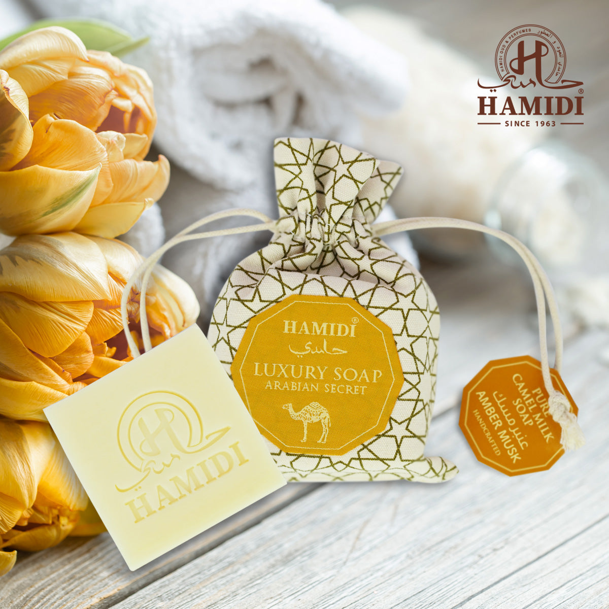 Hamidi Luxus Kamel Milch Amber Musk Seife 115g