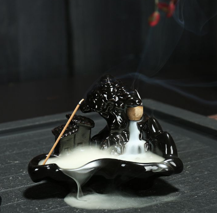Rückfluss-Räuchergefäß aus Keramik, Kegel/Stab, 10,2 cm