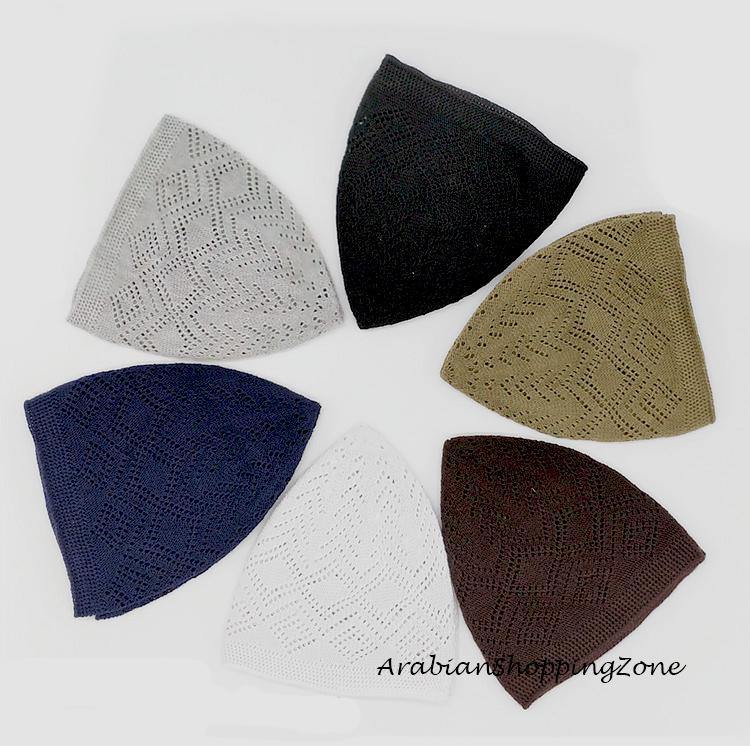 Kofi Topi Tupi Men Knitting Islamic Cap Muslim Hat - Arabian Shopping Zone