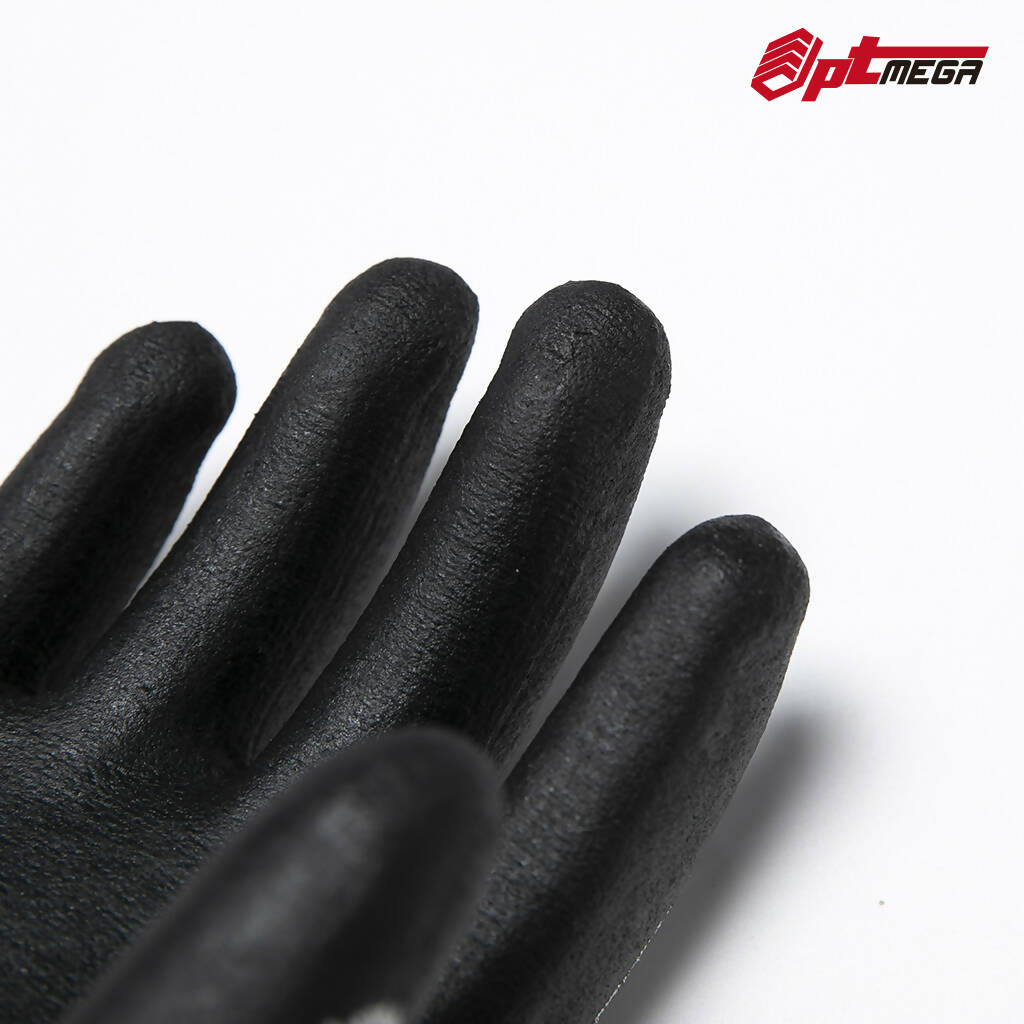 Optmega 51317 Lightweight Cut Resistant Gloves CE Level 5 Cut C Work Gloves MicroFoam Nitrile Coated Safety Gloves for General Duty Work