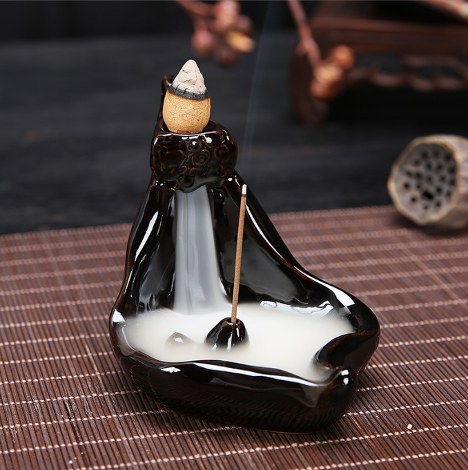 Rückfluss-Räuchergefäß aus Keramik, Kegel/Stab, 10,2 cm