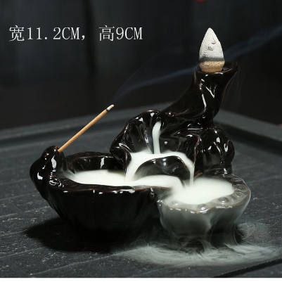 Rückfluss-Räuchergefäß aus Keramik, Kegel/Stab, 10,2 cm