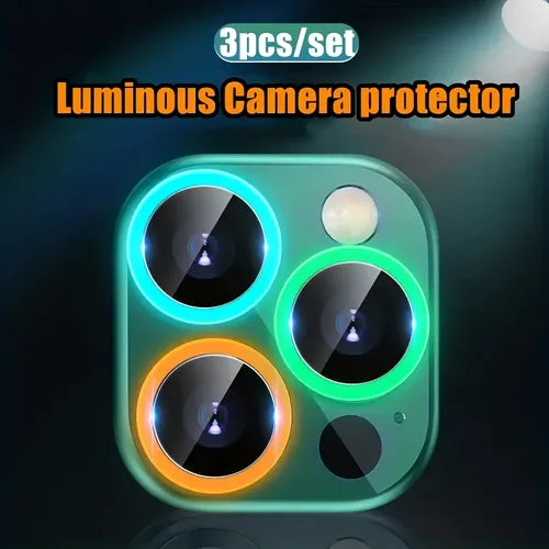 Luminous Lens Film Rear Camera Protection Ring Camera Film For Iphone 14 13 12 11 Series
