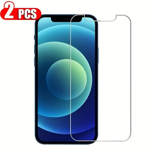 2 件装高清透明屏幕保护膜钢化玻璃适用于 Apple Iphone 14 13 12 11 Pro Max XR X XS MAX 14 Plus