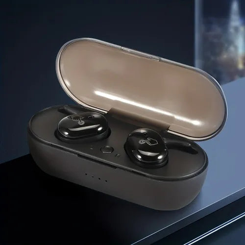 Y30 Wireless Earbuds, TWS BT5.0 Ear Buds, IPX4 Waterpoor In-Ear Headphones For Gaming, Meeting And Sports. 300mAh Charger Case(35mAh*2 Earbuds) Support 5H Single Playtime.
