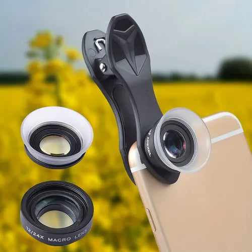 APEXEL 微距镜头适用于手机镜头 5.08cm1 12X 微距 +24X 超微距镜头适用于 iPhone 11/12/13 Android 智能手机镜头