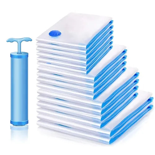 1 PC 4 Size Available Vacuum Compression Storage Bags, Space Saver Bags Compression Storage Bags And Hand Pump