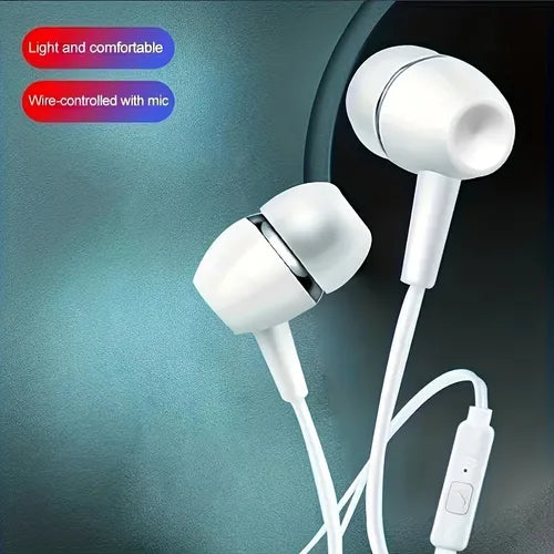 入耳式 3.5 重低音安卓智能耳塞带线控带麦克风通话