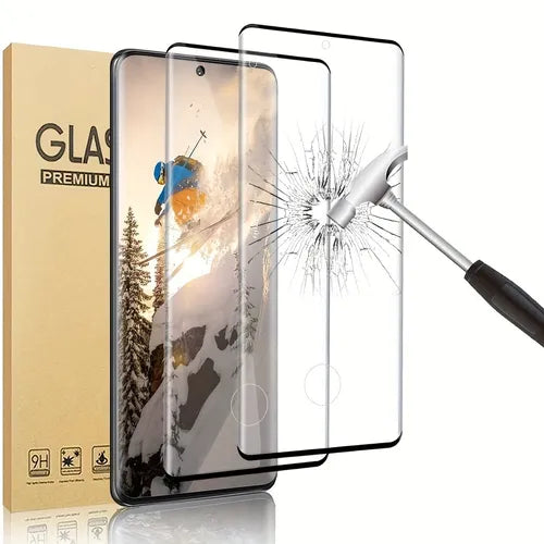 2Pcs Screen Protector For Samsung Galaxy Note20 Ultra 5G 6.9 Inch, HD 9H Tempered Glass Film, 3D Curved Glass For Note20 Ultra 5G, Fingerprint Unlock
