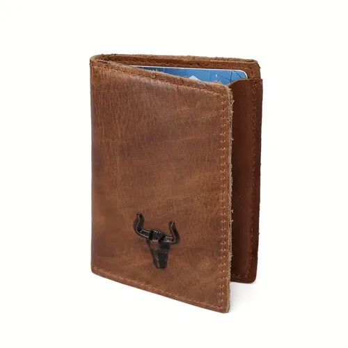 Genuine Leather Card Holder Ultra-thin Creative Retro Card Holder Top Layer Cowhide Coin Purse Document Open Cowhide Card Holder