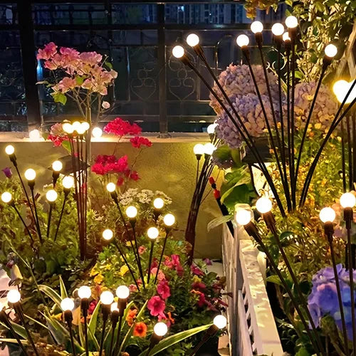 1 件,太阳能花园萤火虫灯,太阳能灯户外防水,星爆摇摆太阳能萤火虫灯,萤火虫花园灯适用于路径景观户外装饰灯