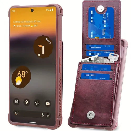 حافظة هاتف لهاتف Google Pixel 7، حافظة محفظة للنساء والرجال، غطاء هاتف من الجلد الصناعي بمشبك مغناطيسي قابل للطي مع حامل لبطاقة الائتمان وجيب للعملات المعدنية