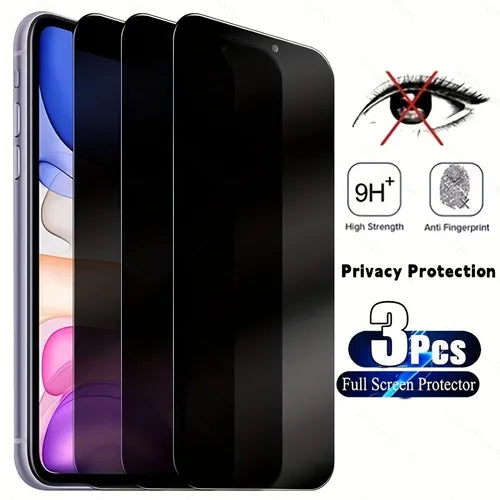 2/3 قطعة حماية شاشة للخصوصية من الألومنيوم المضاد للاختلاس لهاتف IPhone14/14Plus/14Pro/14Pro Max، IPhone13/13Mini/13Pro/13Pro Max، IPhone12/12Mini/12Pro/12Pro Max، IPhone11/11Pro/11Pro Max