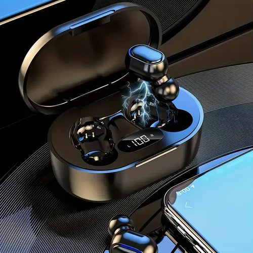 Wireless Headphones, High Audio Quality,Immersive Headphones With Microphone TWS BT5.0 Ear Buds With LED Battery Display, IPX5 Waterpoor In-Ear Headphones For Gaming, Meeting And Sports.