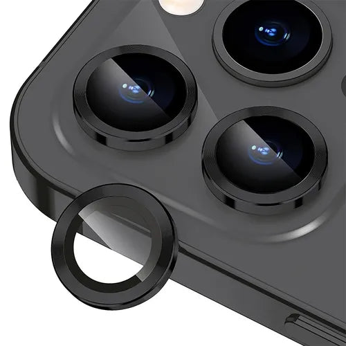 相机镜头保护膜适用于 iPhone 14 Pro/iPhone 14 Pro Max,强吸附性 9H 硬度钢化玻璃相机屏幕保护膜独立金属环盖,保护壳