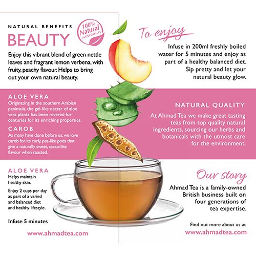 Ahmad Peach, Carob & Rose Petals "Beauty" Infusion 20 teabags