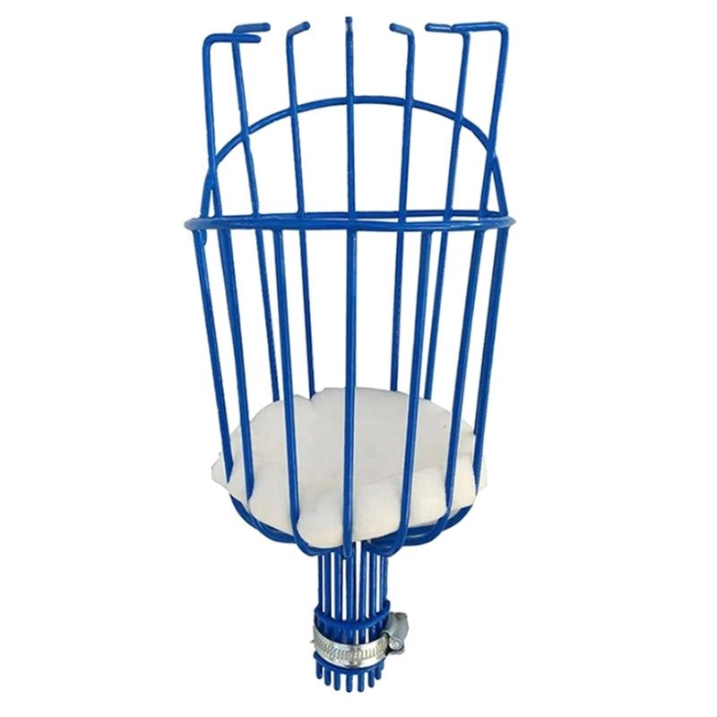 1 - Pack Deep Basket Fruit Picker Head - Heavy - Duty Aluminum & Iron Construction, Red/Blue, No Electricity Needed with Sponge - Lined Basket & Steel Forceps for Gentle Apple Peach Picking - Garden, Farm, Orchard Tool, Garden Harvesting, Easygrip Handle, Durab
