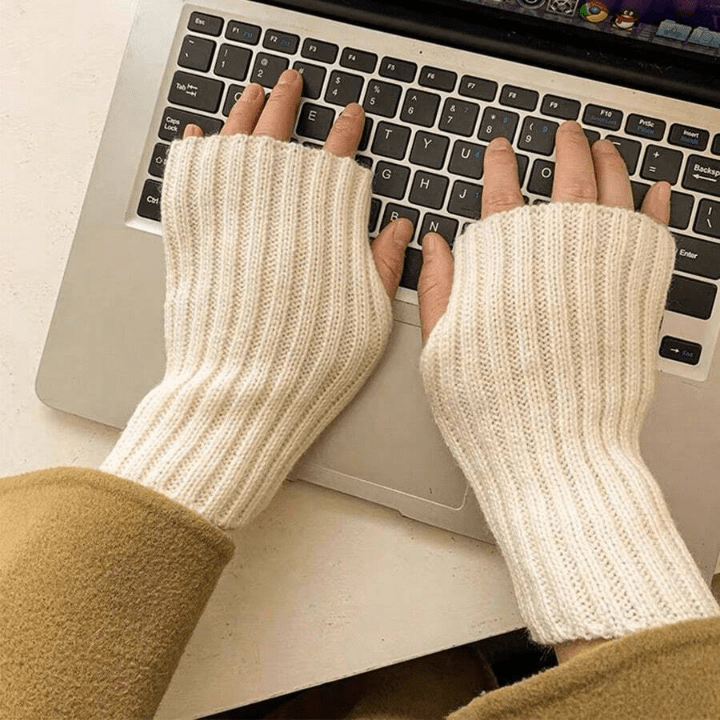 1 Pair Knitted Gloves With Fingerless Arm Warmer Sleeve Cover For Warmth In Fall And Winter - Lolli World Marketplace