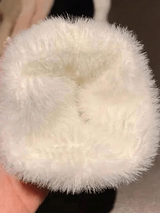 1 Pair Mink Fleece Soft Winter Half Finger Gloves Women Warm Luxury Solid White Plush Knitted Fingerless Gloves Wrist Mittens Writting - Lolli World Marketplace