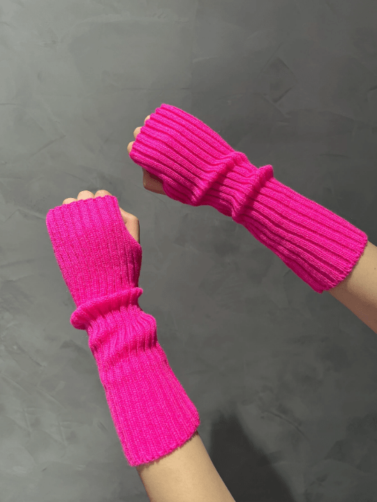 1 Pair Of Solid Fingerless Gloves - Lolli World Marketplace