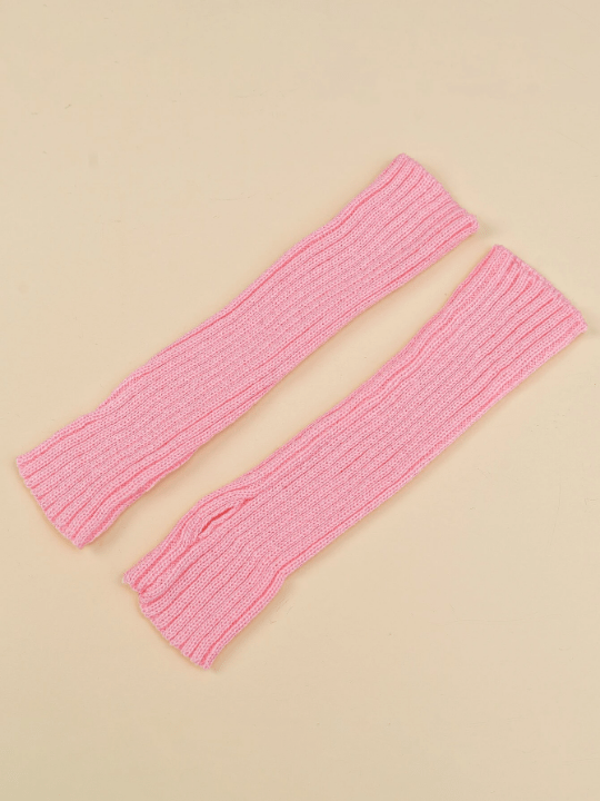 1 Pair Of Solid Fingerless Gloves - Lolli World Marketplace