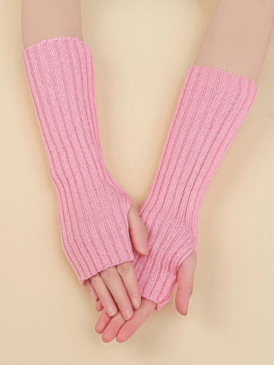 1 Pair Of Solid Fingerless Gloves - Lolli World Marketplace