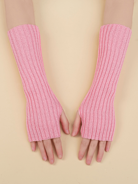 1 Pair Of Solid Fingerless Gloves - Lolli World Marketplace