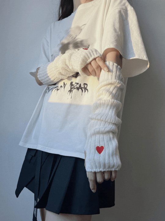 1 Pair Women Arm Warmers, Autumn & Winter Warm Knitted Arm Warmers, Y2k Element Arm Sleeves, Suitable For Daily/date/home/outdoor Use - Lolli World Marketplace