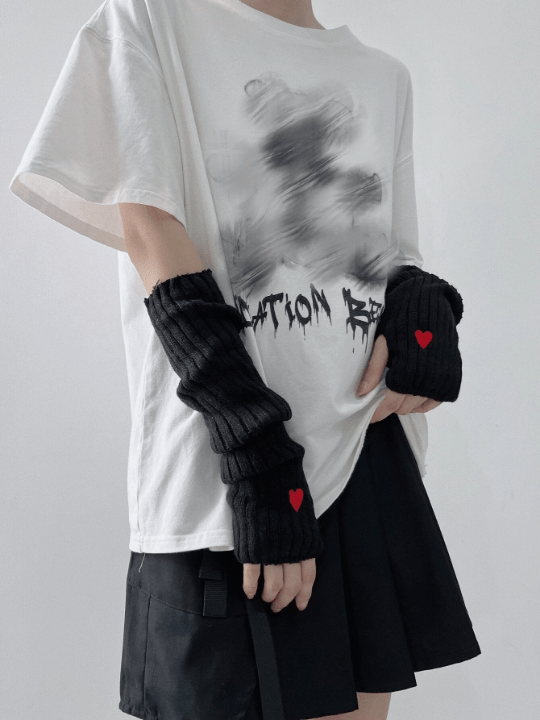 1 Pair Women Arm Warmers, Autumn & Winter Warm Knitted Arm Warmers, Y2k Element Arm Sleeves, Suitable For Daily/date/home/outdoor Use - Lolli World Marketplace