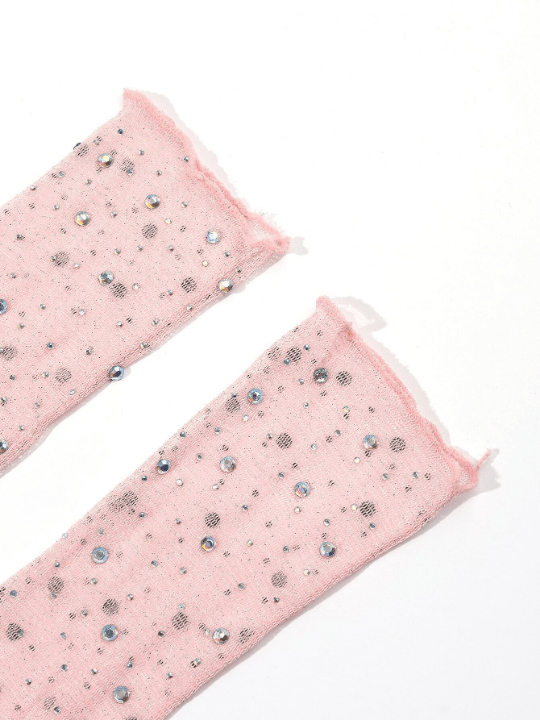 1 Pair Women Rhinestone Decor Luxury Arm Sleeves, For Party - Lolli World Marketplace