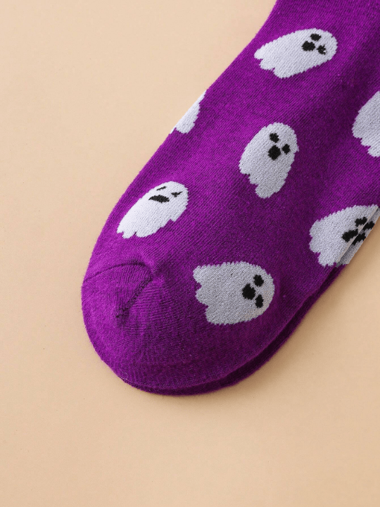 1 Pair Women's Funny Ghost Mid - calf Socks - Lolli World Marketplace
