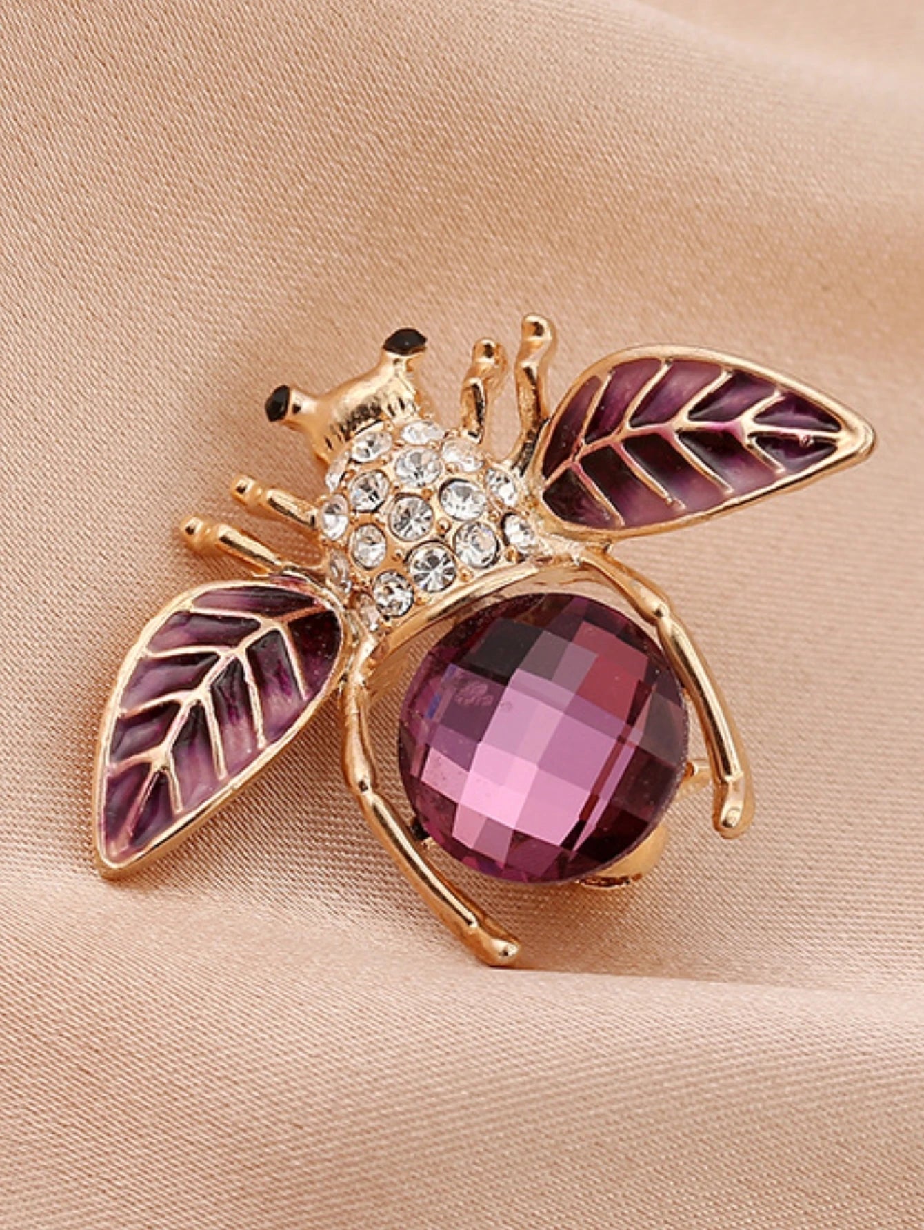 1 piece of women's European and American trendy little bee pearl brooch for fashionable dressing, banquet, party, holiday gift