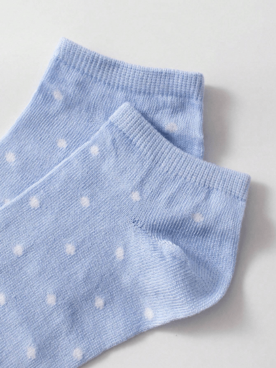 10 Pairs/Pack Women's Candy Color Polka Dot Soft & Comfortable Casual Ankle Socks, Suitable For Daily Life (Random Colors) - Lolli World Marketplace
