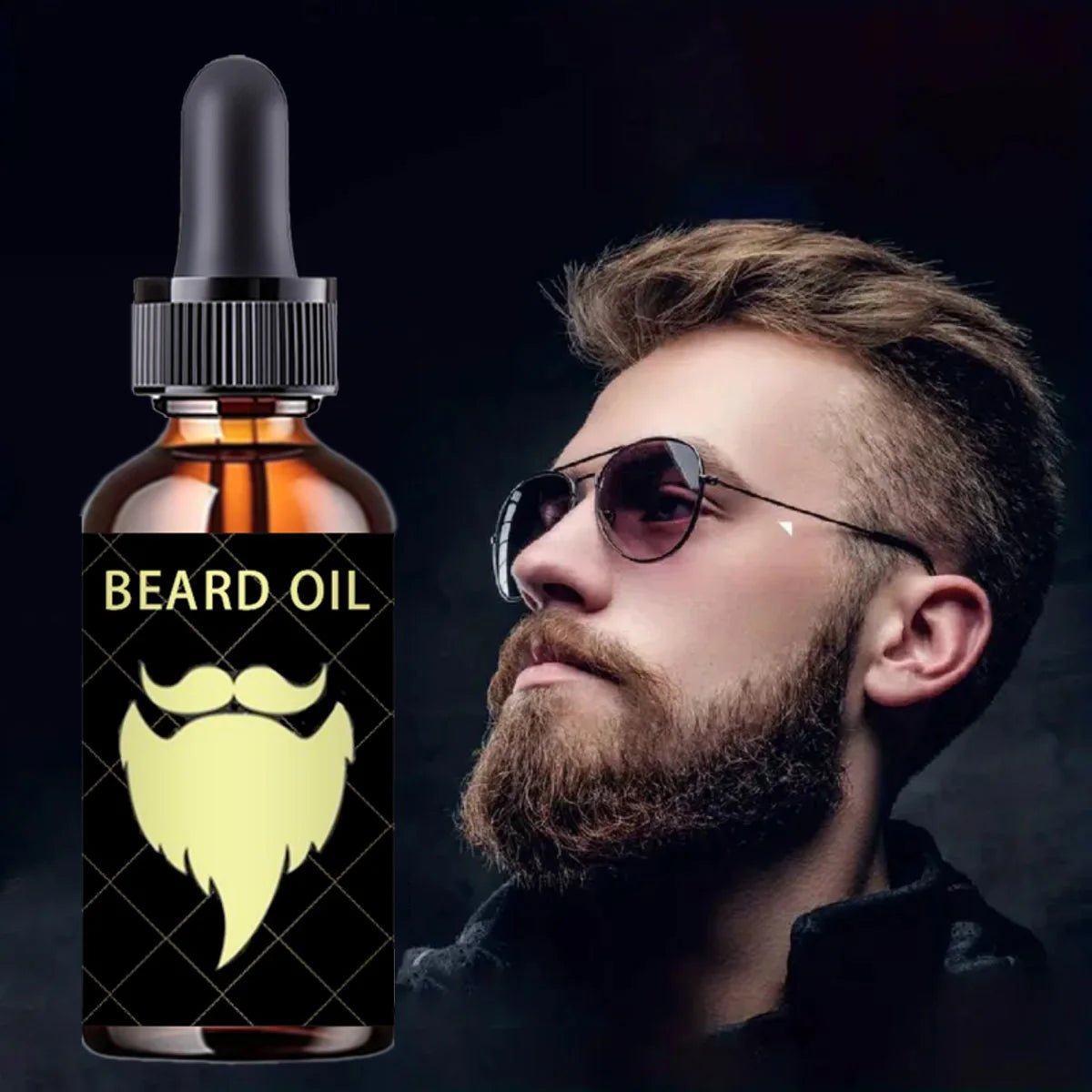 100% Natural Accelerate Facial Hair Grow Beard Essential Oil Hair and Beard Growth Oil Men Beard Grooming Products Skin Care