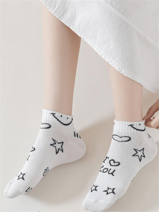 10pairs Star Pattern Ankle Socks - Lolli World Marketplace