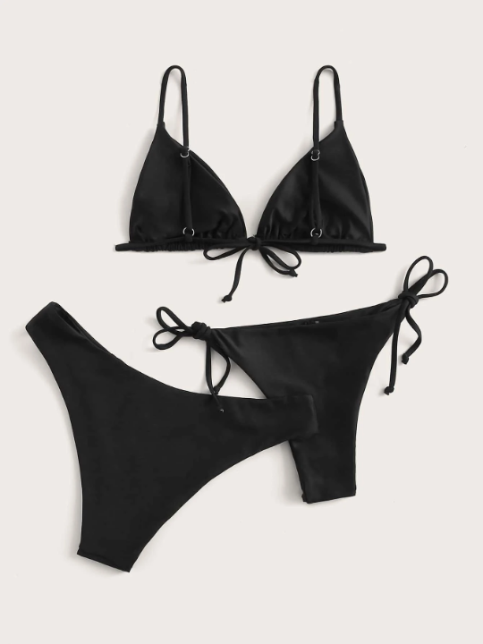 Swim Basics Triangle Top & Tie Side Bottom & Cheeky Bottom