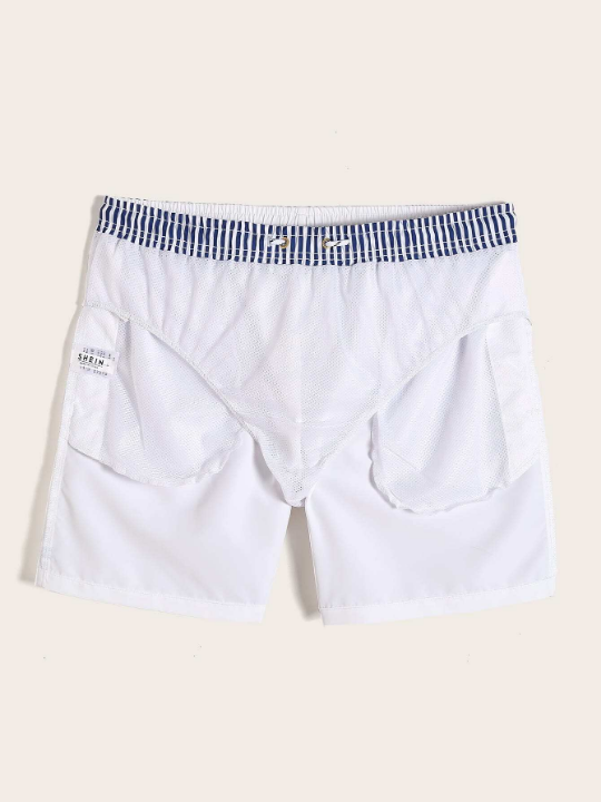 Manfinity Swimmode Men Drawstring Waist Swim Trunks