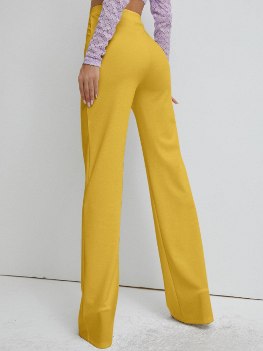 High Waist Straight Leg Pants