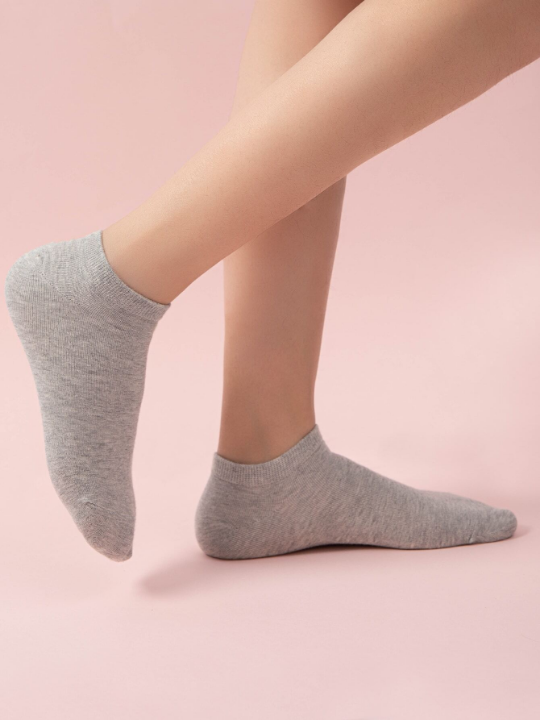 5pairs Solid Ankle Socks