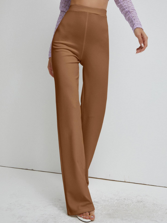 High Waist Straight Leg Pants