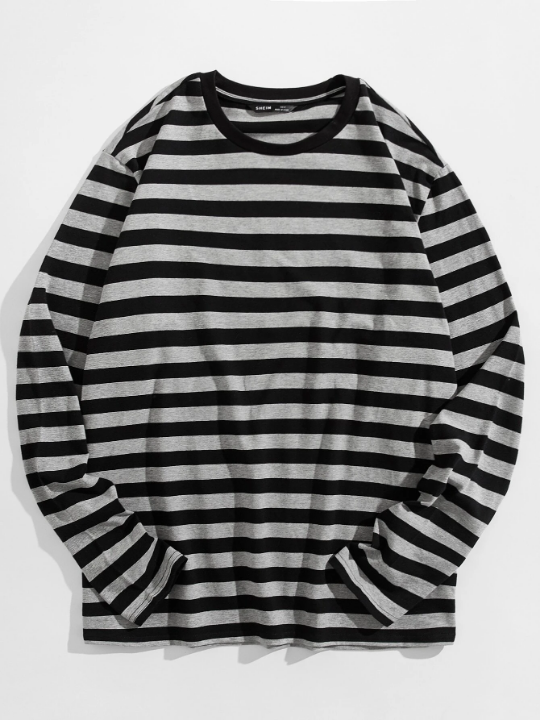 Manfinity Hypemode Men Round Neck Striped Tee