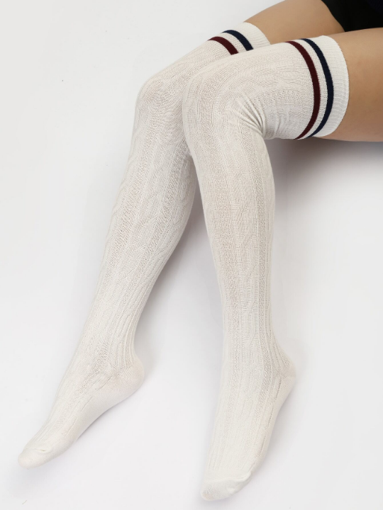 Striped Over The Knee Socks