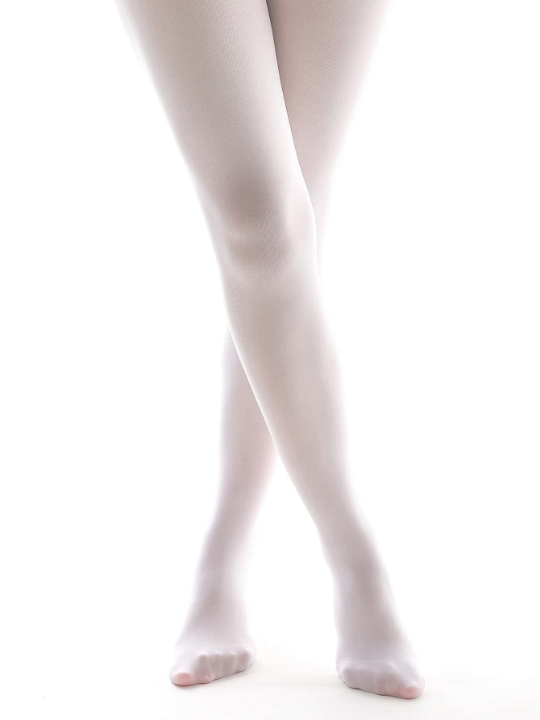 1pair Women's Simple & Elegant Solid Color (black, Skin Color, White) Tights, All-match Stockings