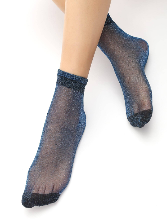 6pairs Sheer Crew Socks