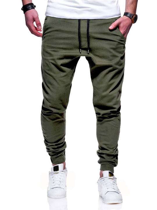 Manfinity Homme Men Drawstring Waist Tapered Pants